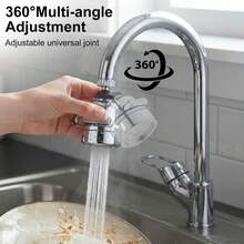 Tatukiko Faucet Sprayer Attachment, 360 Degree Rotating Faucet Aerator Accessories, 3 Mode Adjustable Kitchen Sink Tap Head Water Saving Extend Nozzle Plated - Silver - View 3