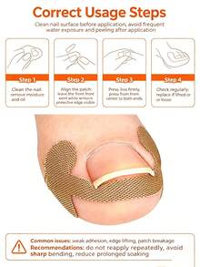 4/20/40/80pcs Painless Ingrown Toenail Correction Patches, Easy-To-Use Home Pull-Up Toe Nail Relief Tool, Soft Natural Shaping Foot Care For Men And Women, Portable Daily Essential For All Seasons, Slouchy-Friendly Pedicure Accessory - Multicolor - View 9