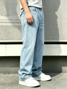 DG XUNLIN MODA Men Pants - Light Blue - View 3