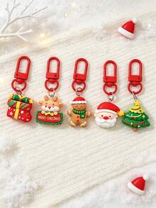 10/5/3pcs New Christmas Keychains, Cute Earphone Case Pendant, Bag Charm For Girls And Students, Gift Accessory For Best Friends - Multiple Styles - View 6