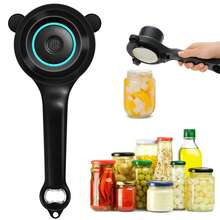 Multifunctional Electric Can Opener Wine Beer Canned Food Bottle Opener Lid Remover, Portable Effortless One-Touch Start, Built-In 800mAh Rechargeable Battery, Home Camping Helper, Kitchen Appliance Tool - Can openers - View 2