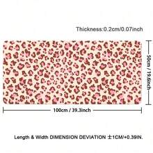 1pc Leopard Print Leather Desk Mat | Light Pink Brown Large Mouse Pad | Waterproof Anti-Slip Wear-Resistant | High-Definition Print Fade-Resistant | Suitable For Laptop/Keyboard/Mouse Storage And Desk Decoration | Home Office Student Desk Accessory - View 12