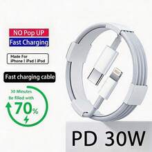 1-3 buah Kabel Transfer Data Kecepatan Tinggi 3,3 kaki/100 cm untuk Pengisian Cepat, Kompatibel dengan iPhone Seri 14/14 Pro Max/14 Pro/14 Plus/14/13/12/11/XS/XR/8/7/6 - Putih - View 2
