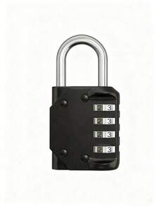 Heavy Duty Waterproof Metal Padlock 4-Digit Combination Lock - Anti-Theft Lock, Suitable For Home, Gym, Locker, Luggage, Boat And Cabinet - Easy To Use Key Lock (Padlock Only) - A - View 3