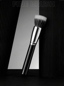 1pc Pointed Blush Makeup Brush, Mixed High-Low Bristles, Fine And Soft High-Quality Material, Blush Makeup Tool - black silver - View 8