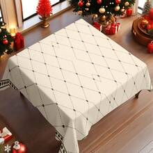 2D Flat, 1pc Soft, Fashionable And Beautiful Soft Color Patterned Tablecloth, Dining Table/Coffee Table/Desk/Coffee Table, Picnic/Outdoor Dining Table/Camping Dining Table, Exquisite Lifestyle, Home Fabric - A - View 5