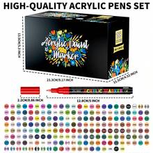 Acrylic Paint Markers 0.7mm Ultra Fine Tip, 36/72/120/188 Color Set, Quick Drying Waterproof High Coverage, Suitable For Stone, Glass, Wood, Ceramic, Canvas And Other Surfaces Hand Drawing Graffiti Painting - 0.7mm Acrylic Marker Set - View 15