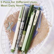 5pcs Set Colorful Soft Bristle Calligraphy Pens 0.5mm Fine Painting Pens Vintage Multi-Head Fine Line Drawing Pens - Sets - View 2