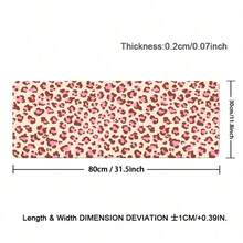 1pc Leopard Print Leather Desk Mat | Light Pink Brown Large Mouse Pad | Waterproof Anti-Slip Wear-Resistant | High-Definition Print Fade-Resistant | Suitable For Laptop/Keyboard/Mouse Storage And Desk Decoration | Home Office Student Desk Accessory - View 10
