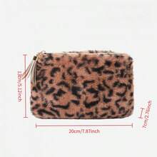 Leopard Print Makeup Bag, Large Capacity Storage Bag, Fashion Toiletry Bag, Convenient Travel Makeup Bag - Toiletry Bag - View 6