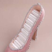 1pc High Heel Shaped Ring Display Stand, Pink Jewelry Counter Ring Display Rack, Ring Storage Display Shelf Suitable For Jewelry Store Boutique Desktop, Portable Ring Collection Display Stand, Jewelry Storage Organizer Rack For Counter Display - Multicolor - View 10