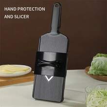 V-Shaped Kitchen Slicer, Handheld Vegetable Slicer With Hand Protection, Metal Blade, Suitable For Potatoes, Cucumbers, Carrots, Cabbage, Easy To Clean And Store - Multicolor - View 19