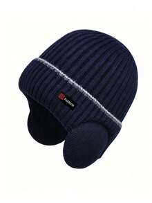 1 pc Topi Rajut Pelindung Telinga Berlapisan Termal Musim Gugur/Dingin, Beanie Wol Hangat Unisex untuk Pemakaian Harian di Luar Ruangan, Perjalanan dan Bersepeda - MultiWarna - View 14