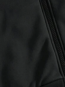 Women's Autumn/Winter Zip-Up Sweatshirt, Casual Loose Plus Size Sweatshirt Jacket, "NY 23 Stars" Print, Y2K Dark Punk Style, Suitable For Daily Wear - Black - View 5