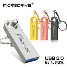 Microdrive USB3.0 Metal Flash Drive, High Speed Pen Drive With Free Key Ring, Portable Keychain U Disk For Laptop PC File Storage - View 6