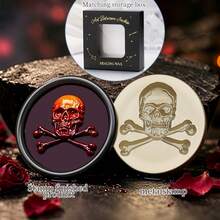 1pc Embossed Skull Wax Seal Stamp, Gothic Vintage Design, Brass Material. Suitable For Halloween Cards, DIY Handmade Decoration, Envelopes, Party Invitations And Gift Packaging. (Handle, Wax And Ink Not Included) - Skeletal Specimen - View 7