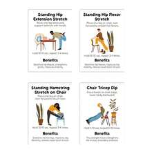 Unisex Bodyweight Exercise Cards (16-Card Set) – Suitable For Office & Work Breaks; Seated & Standing Fitness Cards For Adults; Ideal For Home Or Office Workers With Sedentary Jobs. - 16 Sheets/set - View 5