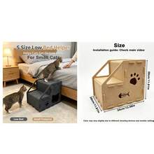 Pet Cat Climbing Frame, Foldable Cat Bed, Thick Anti-Slip Design, No-Wash Cat Climbing Ladder, Suitable For Indoor Use, Can Be Used As Dog And Cat Stairs. - Multicolor - View 5