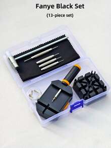 13-Piece Advanced Watch Band Removal Tool Kit, Watch Band Tool Kit, Watch Band Link Pin Removal Repair Tool Kit, Suitable For Watch Band Adjustment, Watch Band Sizing And Watch Repair, Available In Clear, Black, Blue, An Ideal High-End Gift Choice. - Pro Version Advanced Bracelet Adjustment Set - View 3
