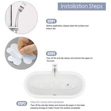10pcs Transparent Clover-Shaped Bathtub Anti-Slip Stickers, Self-Adhesive Shower Floor Safety Non-Slip Mats, For Bathroom - AS052 Transparent - View 8