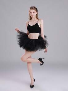 XKTRXF 1pc Fluffy Tulle Skirt Petticoat - A - View 8