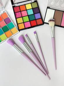 13pcs Soft Bristle Makeup Brush Set With Portable Drawstring Storage Bag, Multi-Color Options, Full Set Of Powder, Blush, Eyeshadow Makeup Tools, Suitable For Beginners - Multicolor - View 2