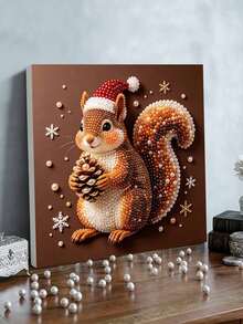 Handmade Pearl Painting Set, Squirrel Pattern Design, Complete Set Of Hand Tools, Latest Picture Frame, Christmas Gift. - A - View 5
