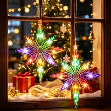 1PC/2pcs Polaris Suction Cup String Light, Christmas Decoration,Battery Powered, Christmas Light String, Curtain Light, Suitable For Autumn And Winter Seasons, Bedroom Decoration, Christmas, Wedding, Christmas Tree Decoration, (Excluding Batteries) - Polaris - View 4