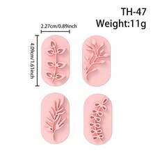 Minimalist Fresh Style Oval Plant Leaf Polymer Clay Cutting Mold, Long Oval Outer Contour Shape Clay Cutter, DIY Handmade Earring Pendant Brooch Making Tool, Compatible With Polymer Clay, 3D Printed Process, Clean Cut Edge, Handmade Jewelry Floral DIY Craft Accessory - Plants - View 10