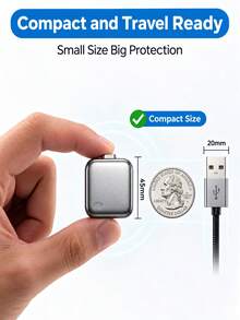 Adaptor Pengisian Cepat Type-C 140W dengan Fungsi Mati Otomatis, Port Pengisian Magnetik yang Dapat Muncul, Mati Otomatis Saat Pengisian Penuh 100%, Cocok untuk Pengisian Semalaman - Hitam dan Putih - View 7