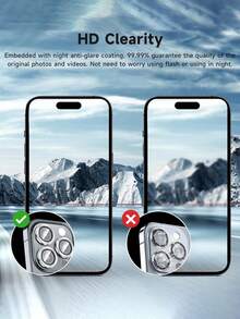 Gorilla Hero 9pcs Silver CD Pattern Lens Protector Ring, Precise Coverage For Phone Camera, Made Of Glass Material, Accurate Fit And Hard To Fall Off, High Definition Color For Photography And Video Recording, Suitable For All Scenes, Personalized Design, Waterproof Splash, Anti-Fingerprint Residue. Compatible With IPhone Ultra/18 Pro Max/18 Pro/18/17E/17 Pro Max/16 Pro Max/15 Pro Max/14 Pro Max/13 Pro Max/12 Pro Max/11 Pro Max/17 Pro/16 Pro/15/14/13/12/11 And Other Series. - Silver - View 7