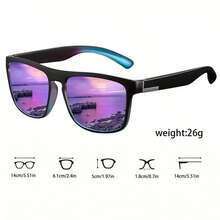 2PCS Fashion Classic Square Glasses Multi Color Combination Unisex Style, Suitable For Fishing, Travel, Vacation, And Summer Beach Use, Daily Wear - 2PCSF733-5 - View 11