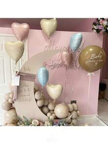 5/10/20pcs 18-Inch Heart-Shaped Aluminum Foil Balloons, Suitable For Wedding, Birthday, Proposal Party Decorations, Anniversary Decorations, Party Balloons, Party Heart Balloons. - Multicolor - View 4