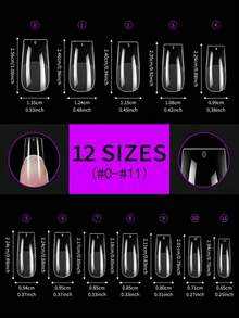 120/600pcs Medium Square Soft Gel Transparent Nail Tips, Semi-Matte Full Coverage Acrylic Pre-Pressed Fake Nails, DIY Home Manicure Product - Clear - View 2