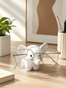 Cute Elephant-Shaped Stylish Eyeglasses Display Stand, Creative Elephant Eyeglasses Frame Ornament, Desktop Storage Rack, Elephant-Shaped Resin Eyeglasses Frame, Sturdy Eyeglasses Display Stand, Fun Resin Eyeglasses Storage Rack. - Multicolor - View 1
