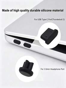 Type C Dust Plug Set With Storage Box, Silicone Anti Dust Port Cover Protector, Anti-Lint Waterproof Dust Stopper For Laptop Phone Electronic Devices, 4/13/90pcs - B - View 4
