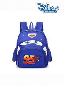Disney Cartoon Racing Backpack, Blue And Red Color Scheme, Lightning 95 Speed Racer School Bag, Anime Cartoon Racing Daily Bag, Suitable For Teenagers And Adults, Women's Fashion Lightweight Travel Backpack, Casual Shoulder Bag, Large Capacity Backpack With Zipper Pockets, Suitable For Study, Work, Travel - Multicolor - View 5