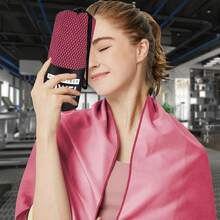 1PC Rose Red Quick-Drying Towel Microfiber Outdoor Sports Ultra-Thin Soft Super Absorbent Camping Gym Yoga Mountaineering Sweat Towel - Rose Red - View 3