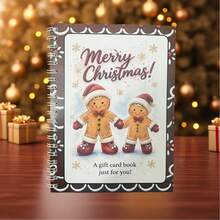 1pc Christmas Gift Card Book Holiday Gift Card Holder, Christmas Gift Book With Gift Card Slots, Santa Claus, Christmas Tree, Gingerbread Man Pattern Cover, Portable Spiral Bound Gift Card Holder, Stationery Supplies - Christmas Gift Book - View 6