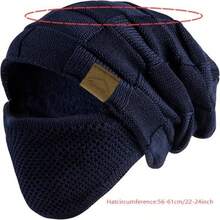 2026 New Unisex Winter Fleece Cold-Proof Headband 2pcs Set - Elastic Drawstring Closure, Lightweight And Warm, Suitable For Cycling, Skiing, Outdoor Activities, Solid Color Pullover Hat - Multicolor - View 10