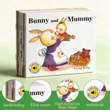 10 Pcs Whimsical Story Picture Book Collection, Rich Cartoon Illustrations Audio Reading Books, Interactive Parent-Child Story Reading, Educational Reading Kit For Family Storytime & Gifting - Multicolor - View 2