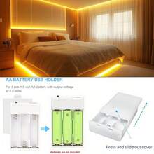 Strip Lampu LED COB Bertenaga Baterai 1-5M, Pencahayaan Linier Kepadatan Tinggi 8mm dengan Perekat Belakang, Strip Lampu Fleksibel, Cocok untuk Lemari Kamar Tidur, Lemari Dapur, dan Lampu Latar TV, Strip Lampu LED Liburan, Penggunaan Ganda Natal dan Halloween, Strip Lampu Suasana - MultiWarna - View 3