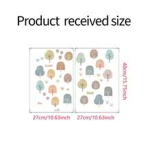 1set Woodland Forest Wall Decals Colorful Small Tree Self-Adhesive Stickers, Suitable For Home Decoration, Room Decoration, Wall Decoration, PVC Waterproof Material, Removable - Self-adhesive - View 2