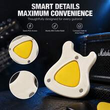 1pc Guitar Shaped Pick Holder Creative Personalized Desktop Decor Ornament Rock Musician Guitar Enthusiast Gift - Multicolor - View 5