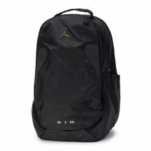Nike Jordan 31L Solid Color Minimalist Polyester Backpack Medium Size Unisex Black With Gold Accents - Black - View 5