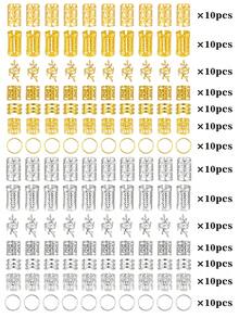 140pcs Metal Hair Clips, Hair Ties, Hair Accessories Suitable For Braids, Adjustable Hair Jewelry Accessories - Multicolor - View 7