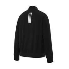 Adidas Jaket Olahraga Kasual Kerah Tegak Gaya Pasangan Baru untuk Latihan Lari di Luar Ruangan - Hitam - View 3