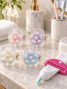 Cherry Blossom Pattern Portable Toothbrush Cap, Transparent Travel Toothbrush Storage Box, Toothbrush Head Protective Clip, Toothbrush Storage Clip, Toothbrush Dust-Proof Protective Cover, Portable Design Easy To Carry, Dust-Proof Cap, Suitable As Gift For Couples, Friends, Family, Teachers, Travel Enthusiasts, Essential For Home, Dorm, Vacation, Suitable For Birthday Gift, Back To School Gift, Wedding Accessory, Spring/Summer Essential - A - View 6