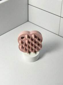 1pc Clover-Shaped Silicone Scalp Massager, Shampoo Scalp Brush, Hair Washing Scrubber For Wet And Dry Use - Multicolor - View 8