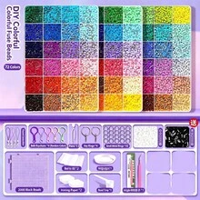 24 Warna/72 Warna - Kit Bahan Manik-manik Perler Fusion Set Lengkap Manik-manik Perler 2,6mm Set Lengkap Alat Kotak Manik-manik Perler Mard Set DIY - MultiWarna - View 9